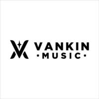 vankin música logotipo Projeto inicial carta v m Prêmio vetor