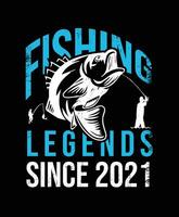 2021 desde pescaria legendas camiseta Projeto vetor ilustração ou poster