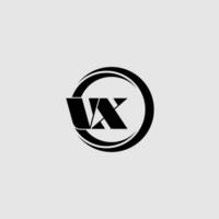 cartas vx simples círculo ligado linha logotipo vetor