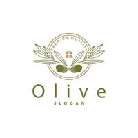 Oliva óleo logotipo Prêmio Projeto fresco plantar jardim simples minimalista modelo símbolo ilustração vetor