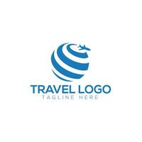 viagem logotipo desenhos vetor, círculo viagem avião logotipo desenhos modelo vetor