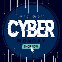 azul néon colori cyber Segunda-feira venda promoção modelo vetor