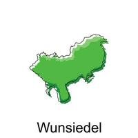 mapa cidade do wunsiedel, mundo mapa internacional vetor modelo com esboço ilustração Projeto