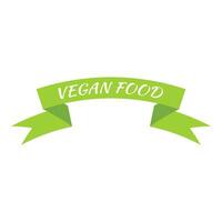 vegano Comida adesivo, rótulo, crachá e logotipo. ecologia ícone. logotipo modelo para vegano produtos. vetor ilustração isolado em branco fundo