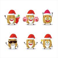 santa claus emoticons com batata desenho animado personagem vetor