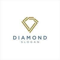 modelo de design de logotipo de conceito de diamante criativo vetor