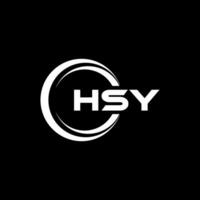 hsy carta logotipo projeto, inspiração para uma único identidade. moderno elegância e criativo Projeto. marca d'água seu sucesso com a impressionante isto logotipo. vetor