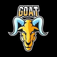 modelo de logotipo do mascote de goat sport ou esport gaming, para sua equipe vetor