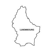 Luxemburgo mapa ícone vetor