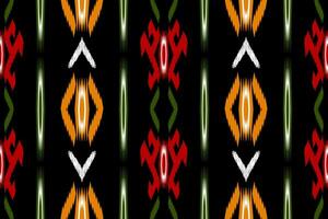padrão étnico ikat sem emenda em tribal. impressão de ornamento étnico geométrico asteca. estilo padrão ikat. design para fundo, papel de parede, ilustração, tecido, roupas, tapete, têxtil, batik, bordado. vetor