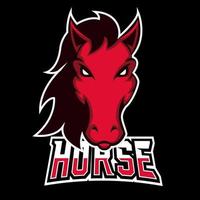 modelo de logotipo de mascote de esporte de cavalo ou esport gaming para sua equipe vetor