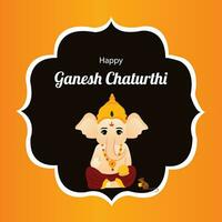 feliz ganesh chaturthi indiano hindu festival vetor celebração