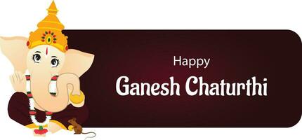 feliz ganesh chaturthi indiano hindu festival vetor celebração