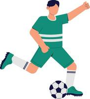 uma homem jogando futebol ilustração vetor