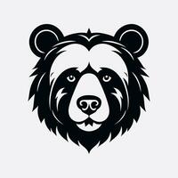 Urso logotipo vetor Bravo feroz bravo assustador fera selvagem exuberante grisalho natureza floresta