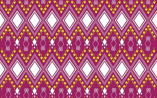 geometria, abstrato, tecido, têxtil, indígena tradicional desatado padronizar em Rosa fundo. vetor ilustração.