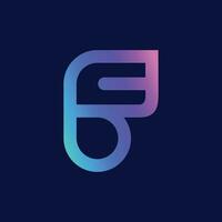 carta f logotipo gradiente moderno logotipo Projeto vetor