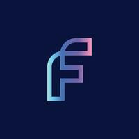 f carta logotipo Projeto ícone vetor