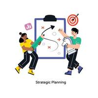 estratégico planejamento plano estilo Projeto vetor ilustração. estoque ilustração