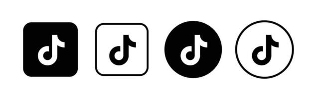 tiktok logotipo. tiktok aplicativo social meios de comunicação ícone. vetor