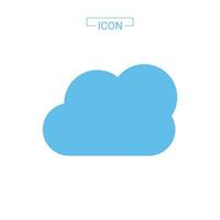 ícone de vetor de nuvens isolado no fundo branco