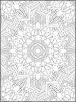 mandala, mandala coloração página, floral mandala coloração página. floral mandala padronizar adulto coloração página vetor