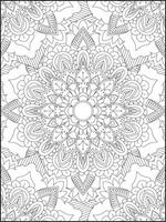 mandala, mandala coloração página, floral mandala coloração página. floral mandala padronizar adulto coloração página vetor