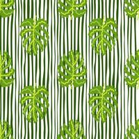 abstrato tropical monstera folhas desatado padronizar. selva Palma folha decorativo pano de fundo. vetor