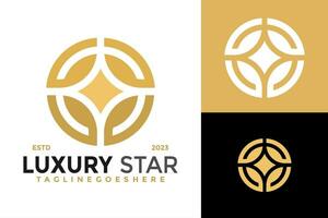 luxo Estrela logotipo Projeto vetor símbolo ícone ilustração