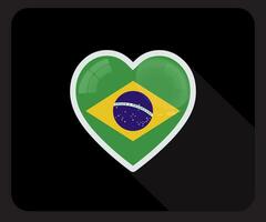Brasil amor orgulho bandeira ícone vetor