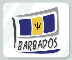 barbados gráfico orgulho bandeira ícone vetor