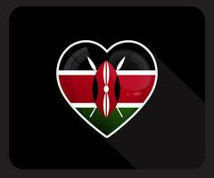 Quênia amor orgulho bandeira ícone vetor