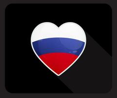 Rússia amor orgulho bandeira ícone vetor