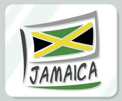 Jamaica gráfico orgulho bandeira ícone vetor