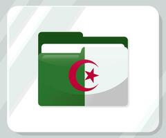 Argélia lustroso pasta bandeira ícone vetor