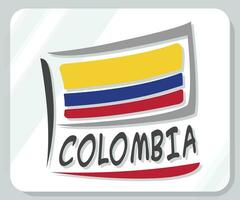 Colômbia gráfico orgulho bandeira ícone vetor