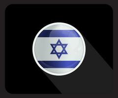 Israel lustroso círculo bandeira ícone vetor