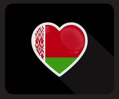 bielorrússia amor orgulho bandeira ícone vetor