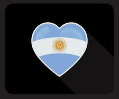 Argentina amor orgulho bandeira ícone vetor