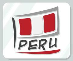 Peru gráfico orgulho bandeira ícone vetor