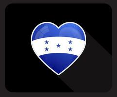 Honduras amor orgulho bandeira ícone vetor