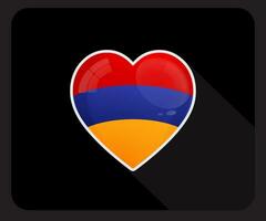 Armênia amor orgulho bandeira ícone vetor