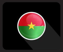 burkina faso lustroso círculo bandeira ícone vetor