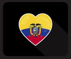 Equador amor orgulho bandeira ícone vetor