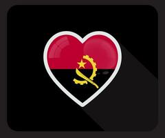 Angola amor orgulho bandeira ícone vetor