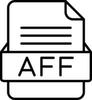 aff Arquivo formato linha ícone vetor