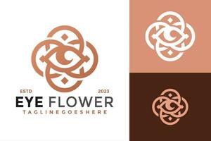 olho flor ornamental logotipo Projeto vetor símbolo ícone ilustração