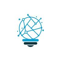 inteligente lâmpada logotipo Projeto elemento vetor com criativo tecnologia conceito