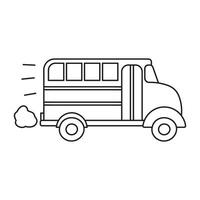 mão desenhado crianças desenhando desenho animado vetor ilustração plano escola ônibus ícone isolado em branco fundo