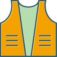 ícone de vetor de jaqueta de construção